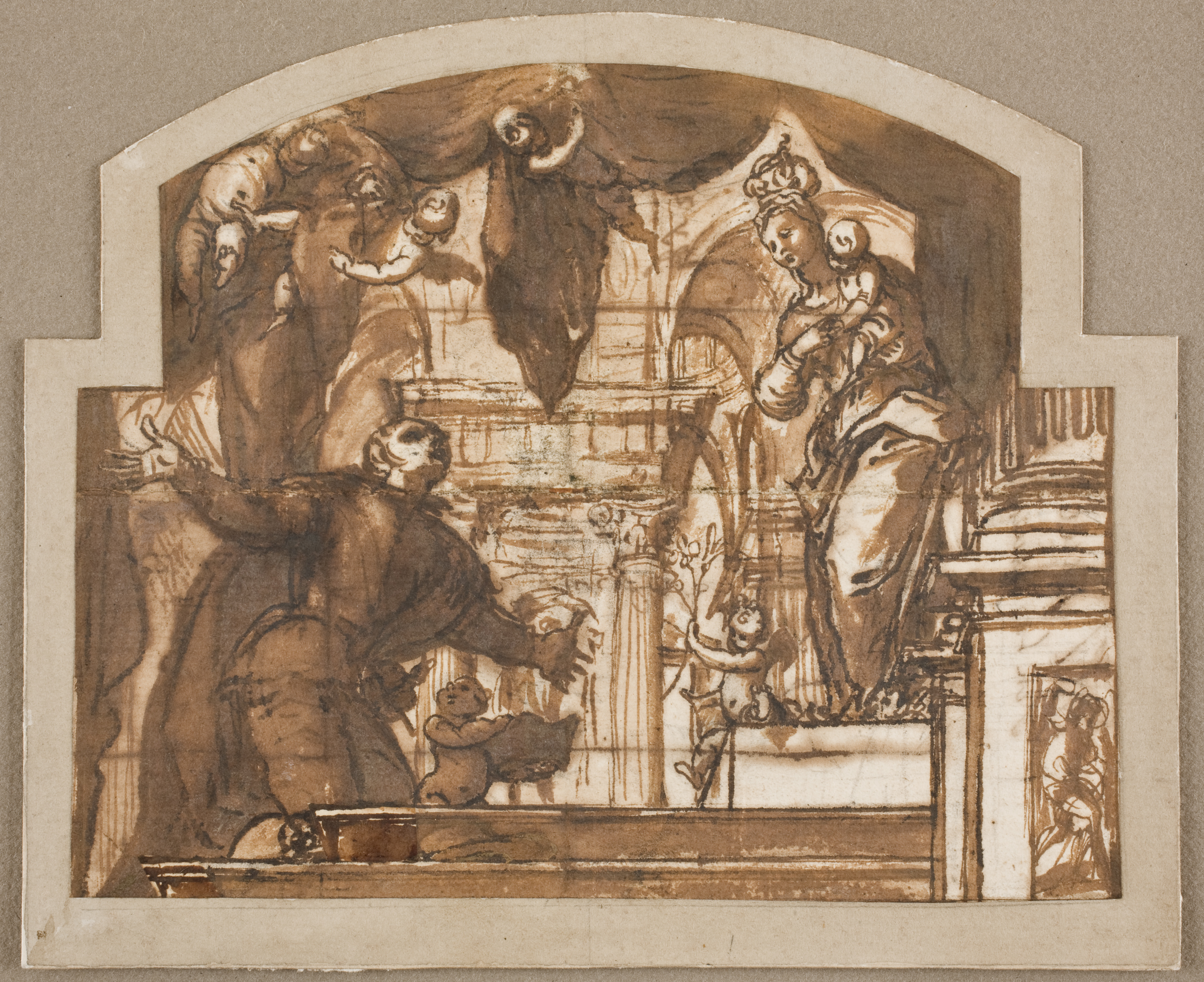 aparición virgen a san luis gonzaga. SHB