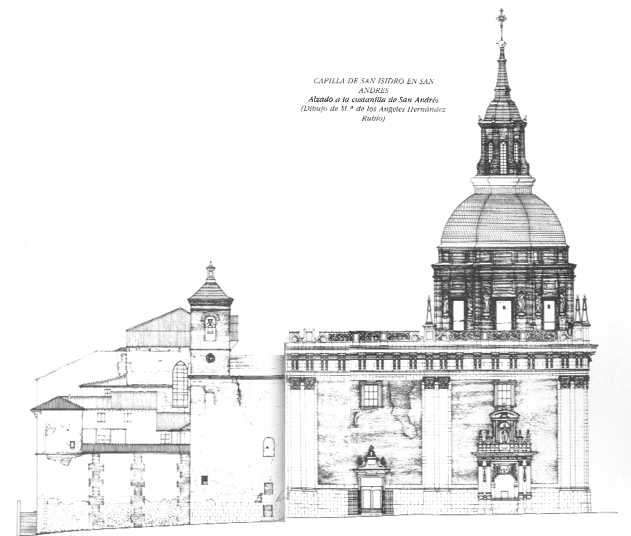 alzado capilla S. Isidro. costanilla S. Andrés